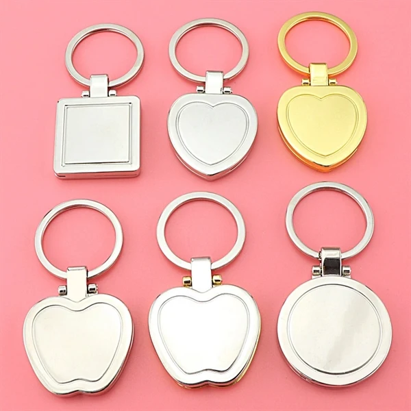 Custom Metal Photo Frame Keychain — Logo Imprint Keepsake for Corporate Gifting, custom keychain with logo imprint 1