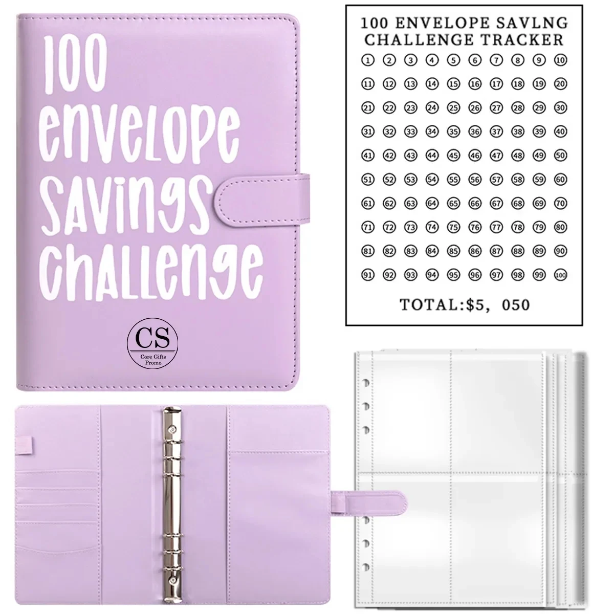 100 Envelopes Money Saving Challenge Binder 1