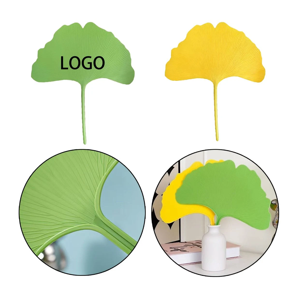 Lightweight Ginkgo Leaf Handheld Fan 1