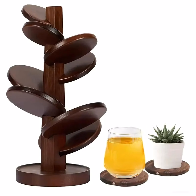 Eight-piece tree pine coaster set