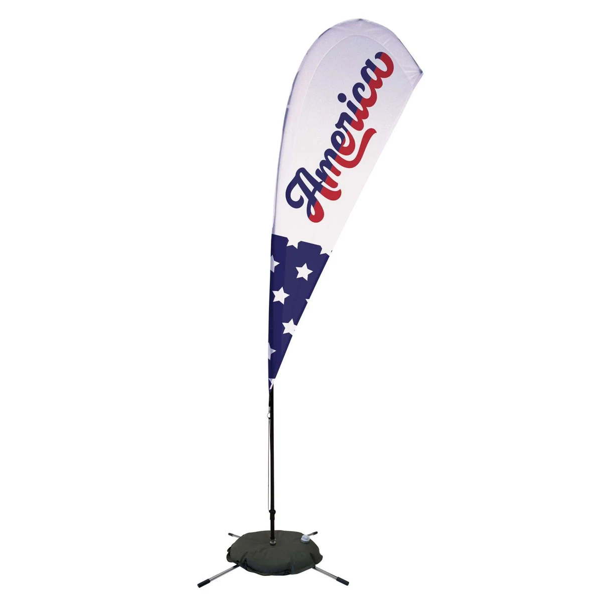 8' Streamline Teardrop Sail Sign Flag Kit (Single-Sided with Scissor Base) 1