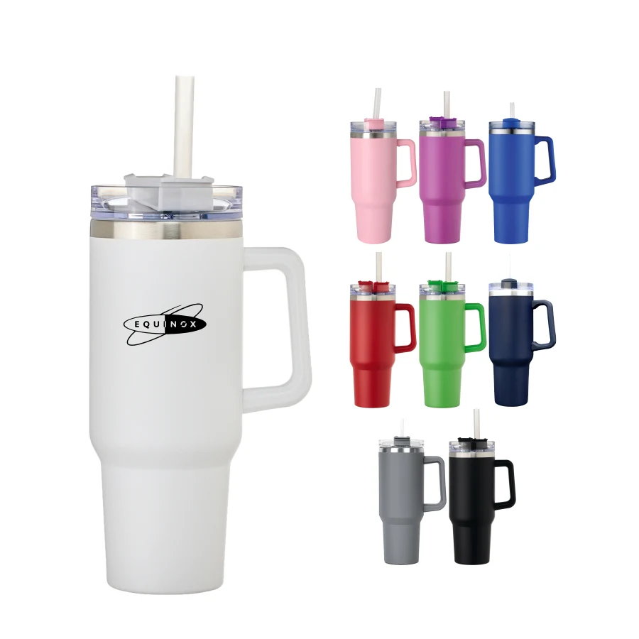Union Printed - 40oz SS Double Wall Vacuum Mug & Straw Lid with Twist Closure 1