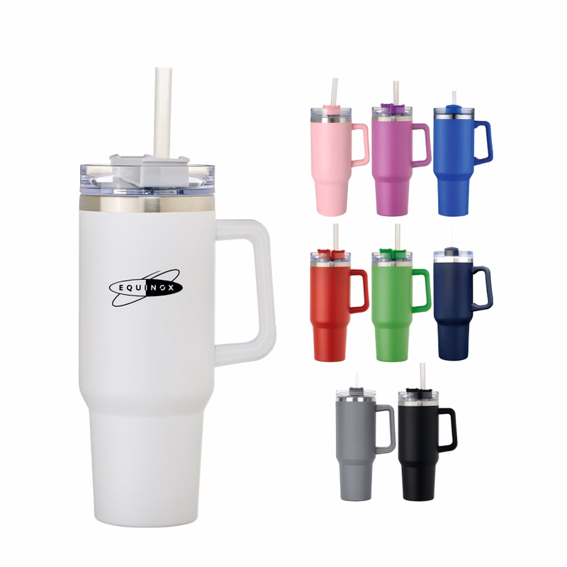 Union Printed - 40oz SS Double Wall Vacuum Mug & Straw Lid with Twist Closure