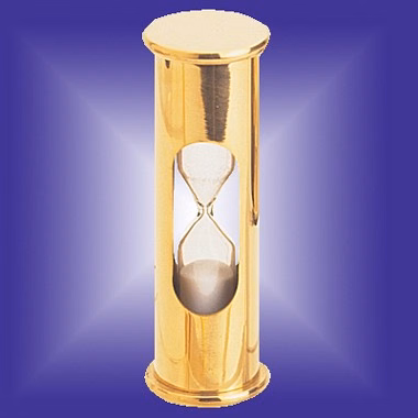 SOLID BRASS 3 MINUTES SAND TIMER