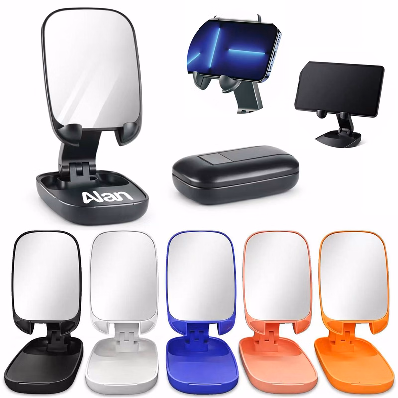 Portable Folding Makeup Mirror Phone Stand