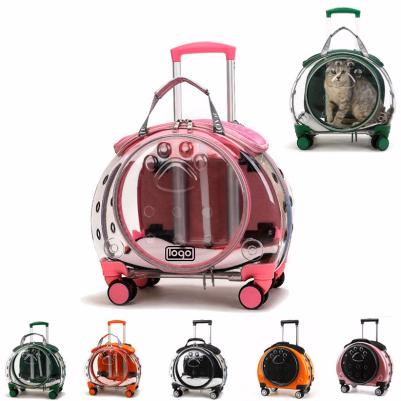 Full Transparent Pet Trolley Box Dog Bag