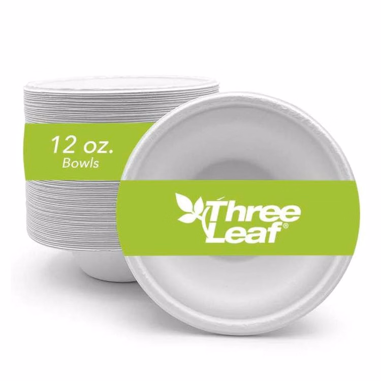Three Leaf 12oz. Bagasse Bowls 25 Pack