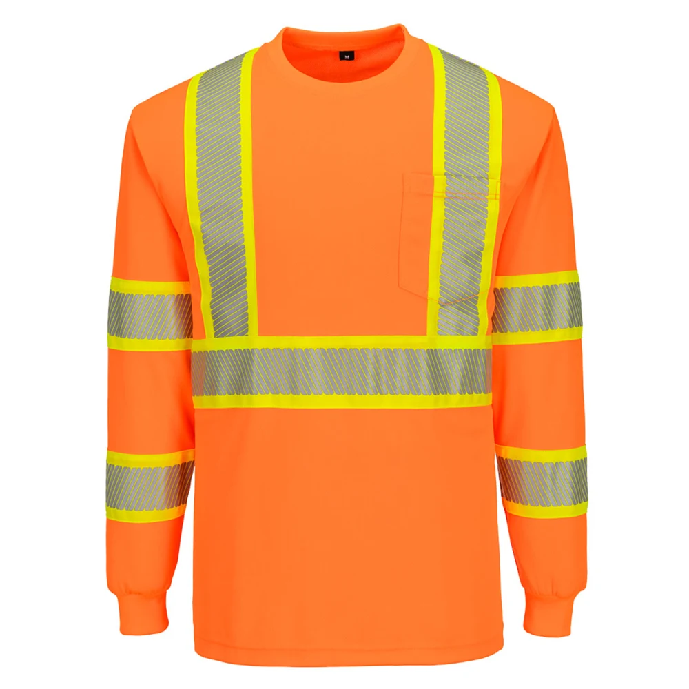 PORTWEST® Lightweight Hi-Vis X Back T-Shirt L/S w/ Moisture Wicking 1