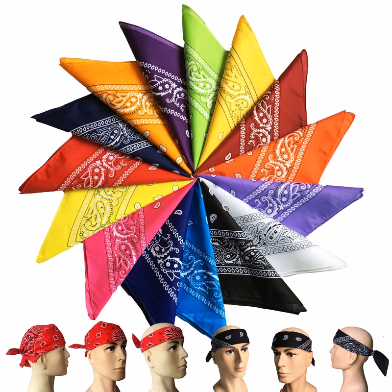 Full Color Unisex Print Bandana Head Wrap Scarf Wristband
