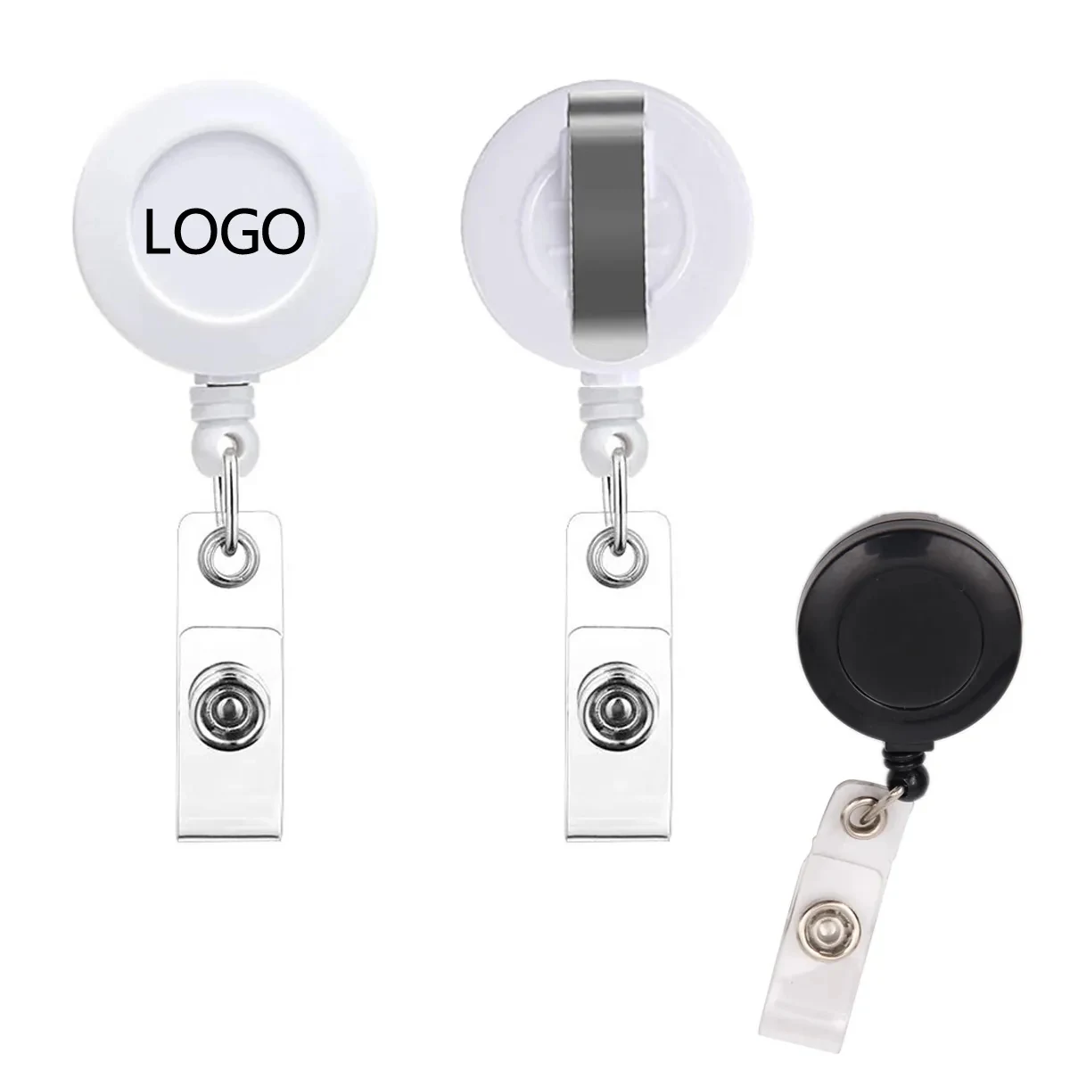 Retractable Badge Reel Holder With Clip 1