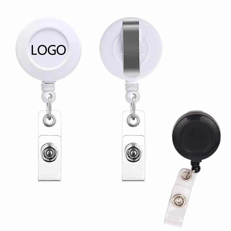 Retractable Badge Reel Holder With Clip