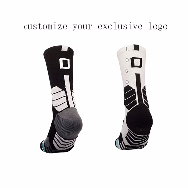 Custom Numbering Cushioned Basketball Socks — Team & Company Logo Sportswear Giveaway