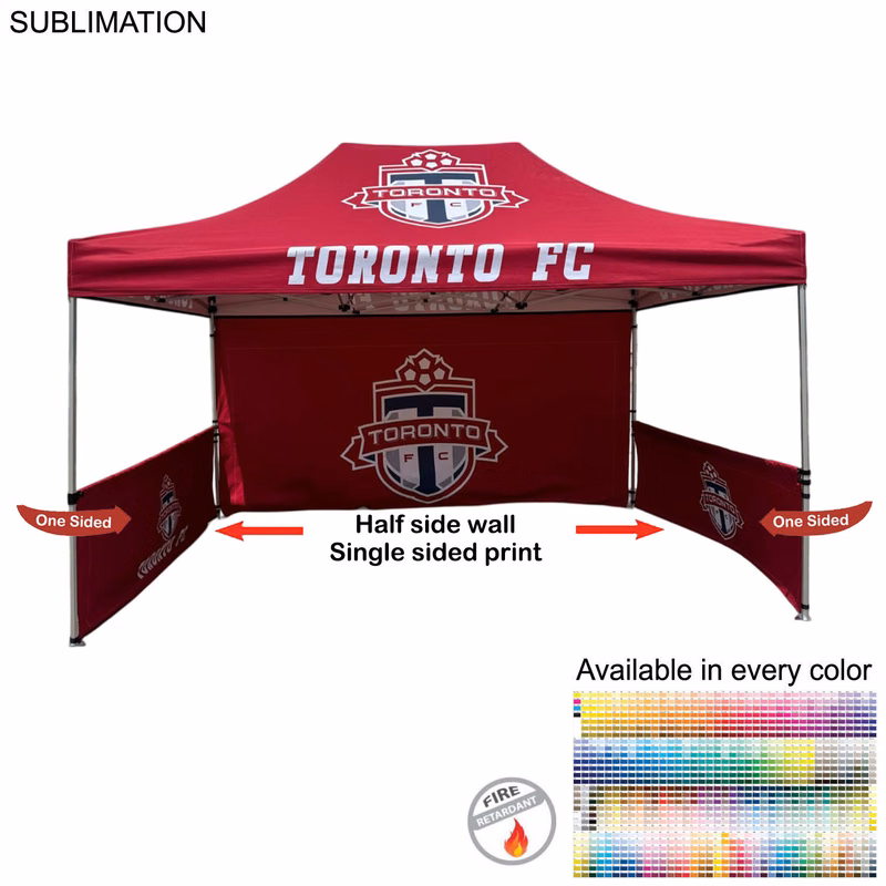 Half Side Wall for 10x15 Tent Kit, Sublimated, Single Sided Print