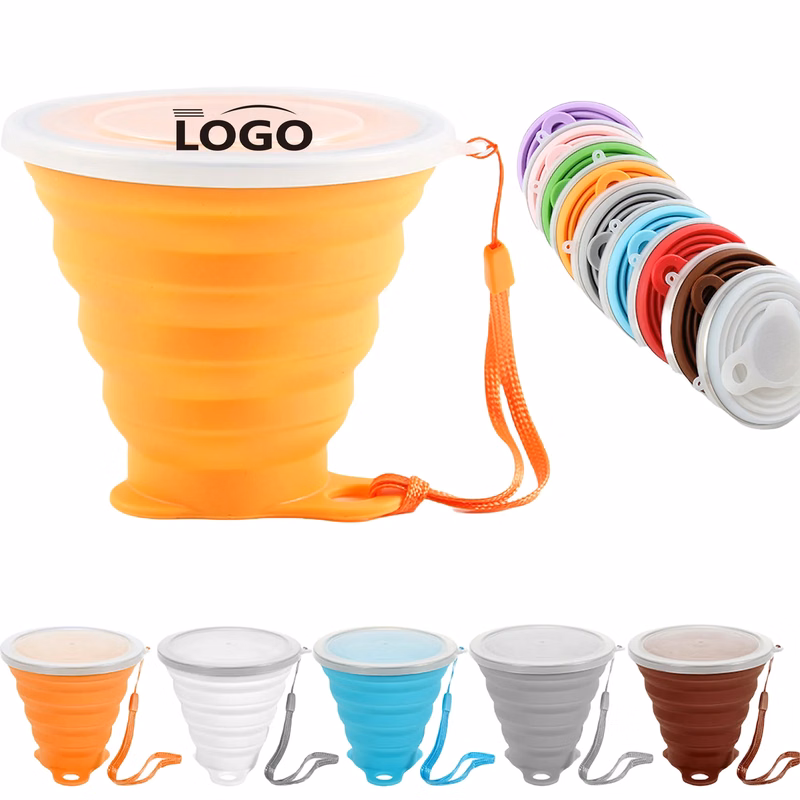9oz Silicone Collapsible Travel Water Cup MOQ20