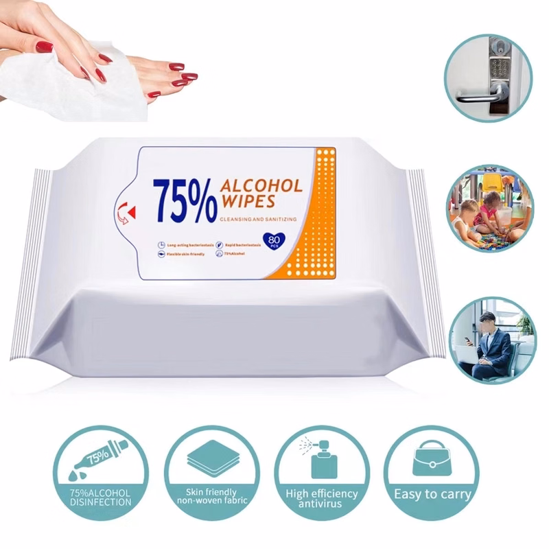 80 PCS 75% Alcohol Disinfecting Sanitizing Wipes