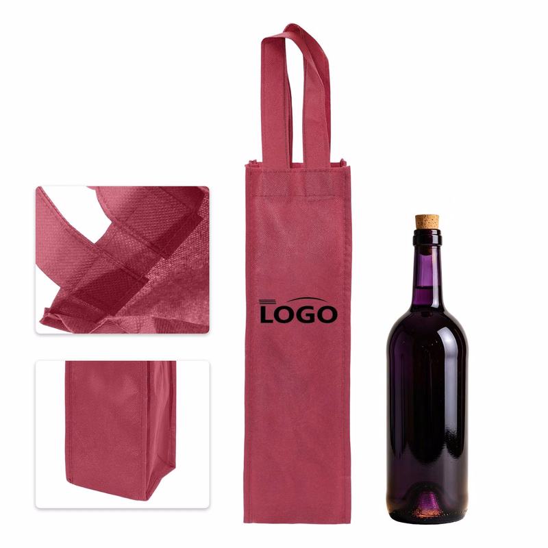 Non Woven Reusable Wine Bottle Tote Bag