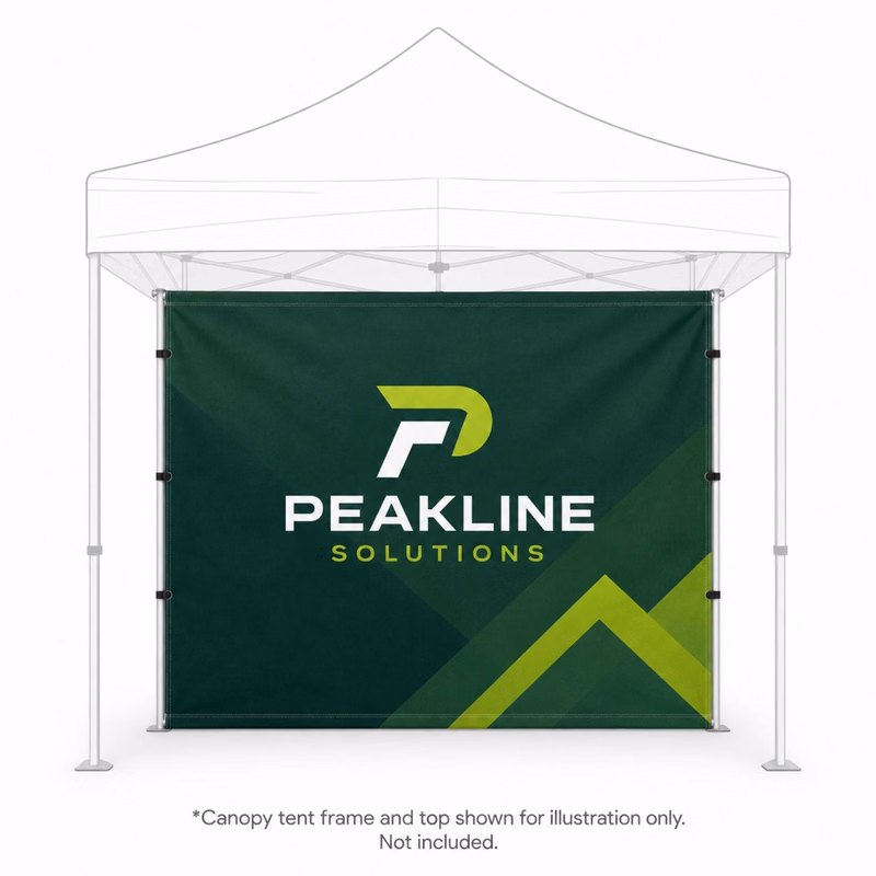 24 Hr Express Ship - Full Back Wall for 10x10 Tent Kit, Sublimated, Single Sided Print