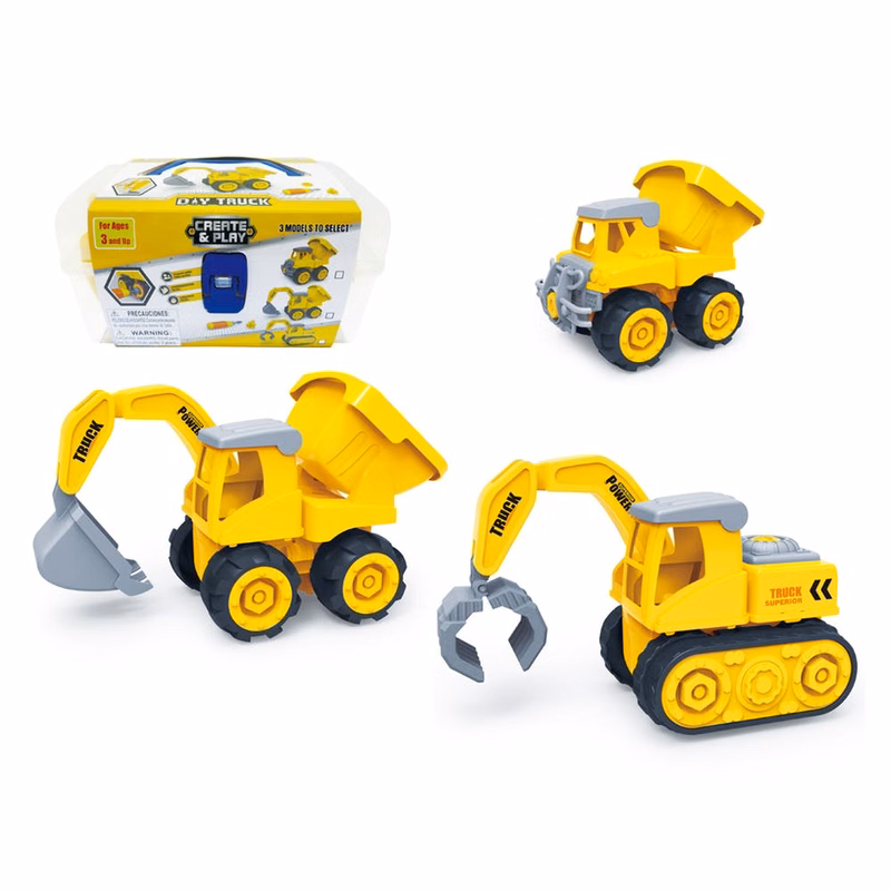 DIY Construction Vehicle Assembly Sets - Yellow Medium