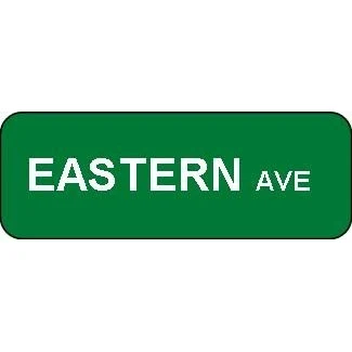 24" x 6" Custom Street Signs with reflective vinyl lettering on one side. 1