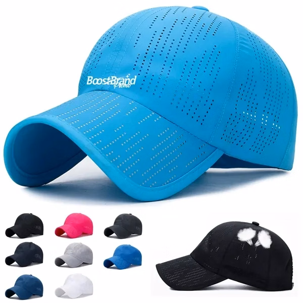 Custom Quick-Dry Laser Perforated Cap with Ventilation — Outdoor Sports & Activities