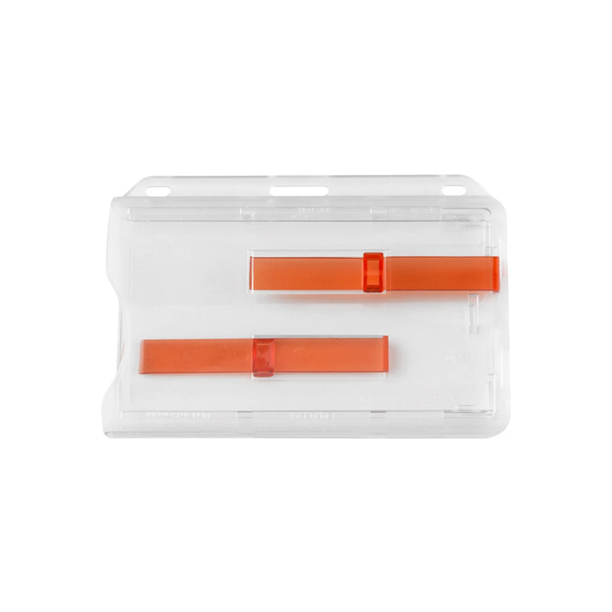 Horizontal Side-Load Frosted Molded Polycarbonate 2-Card Dispenser 1