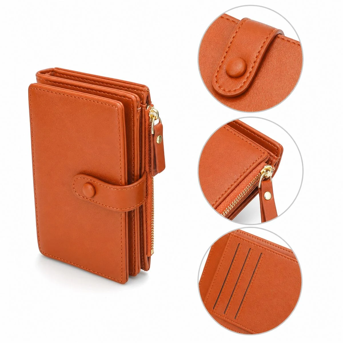 Large Capacity Zipper PU Ladies Wallet 1