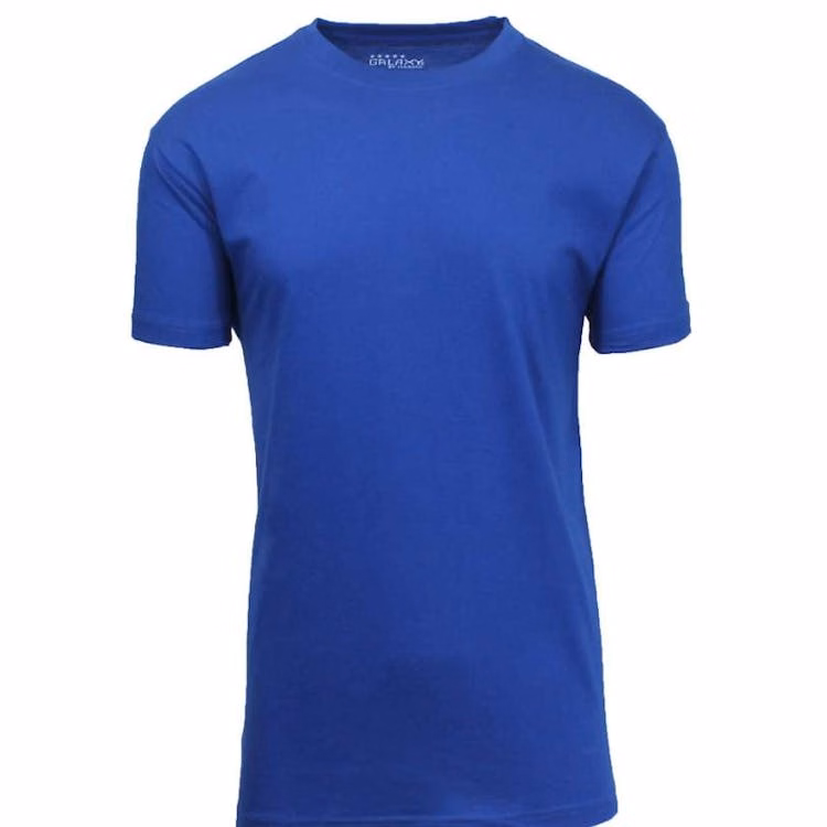 Men's Crew Neck Tees - Royal Medium