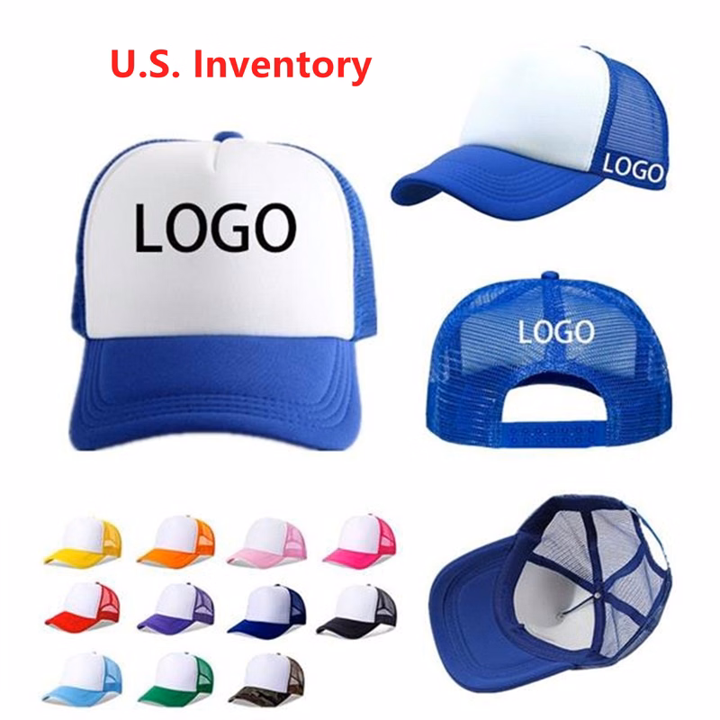Full Color Imprint Adjustable Baseball mesh Sandwich Trucker Cap