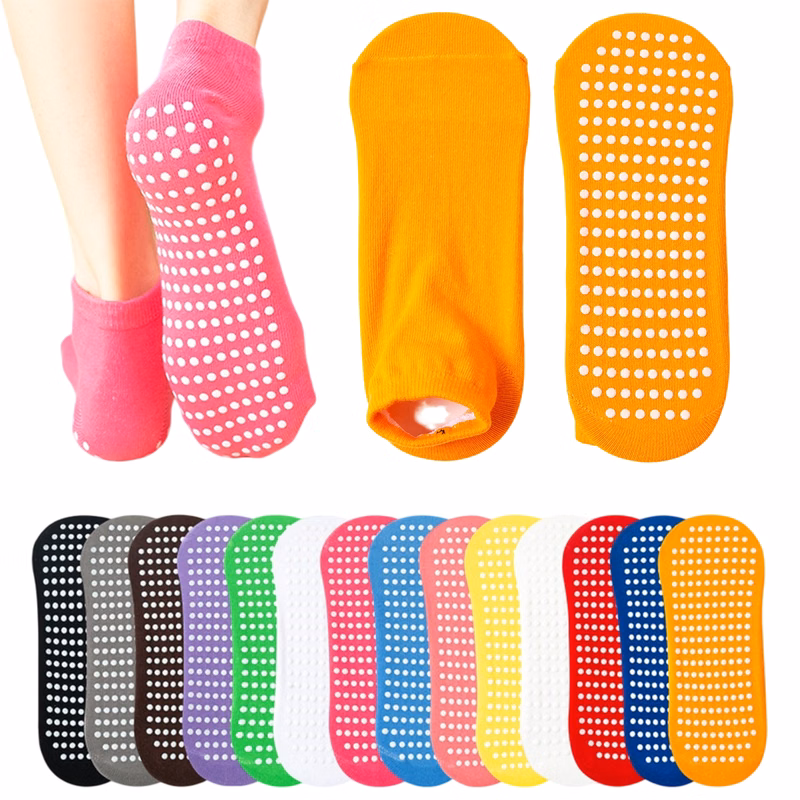 Adult Cotton Non Slip Yoga Pilates Grip Socks