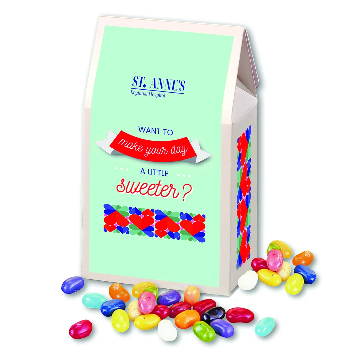 Jelly Belly Jelly Beans in Gable Top Gift Box with Full Color Imprint 1