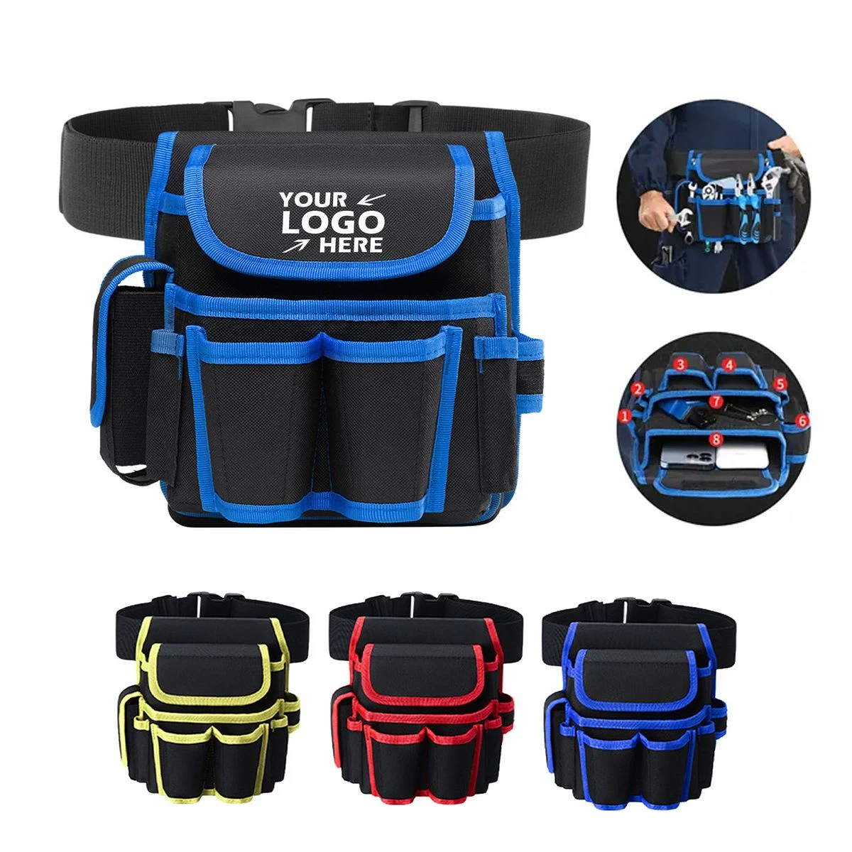 Multi-Pocket Reinforced Utility Tool Belt Pouch 1