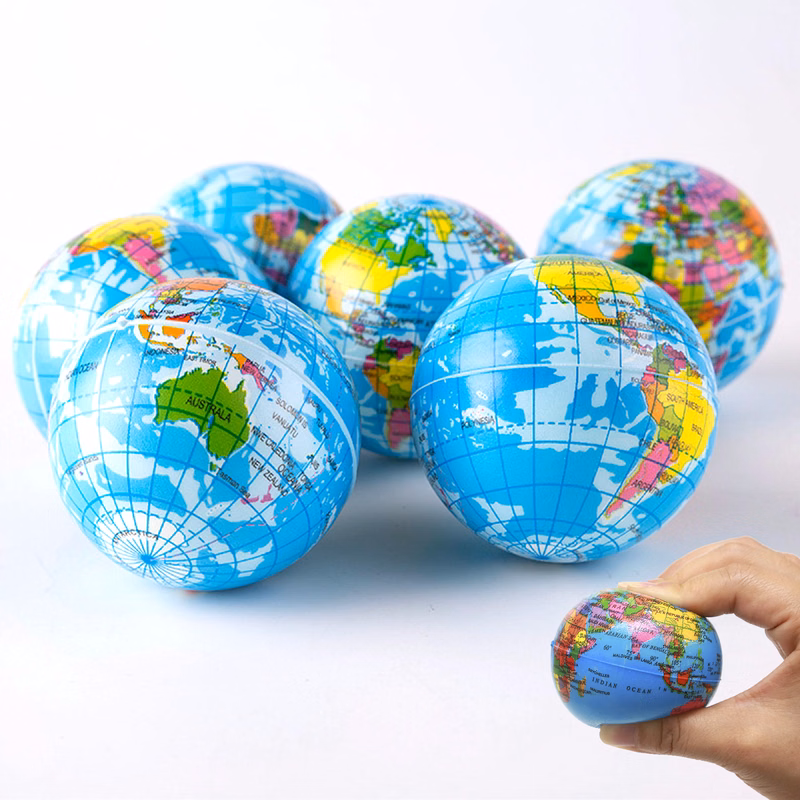 Mini World Map Foam Squeeze Ball