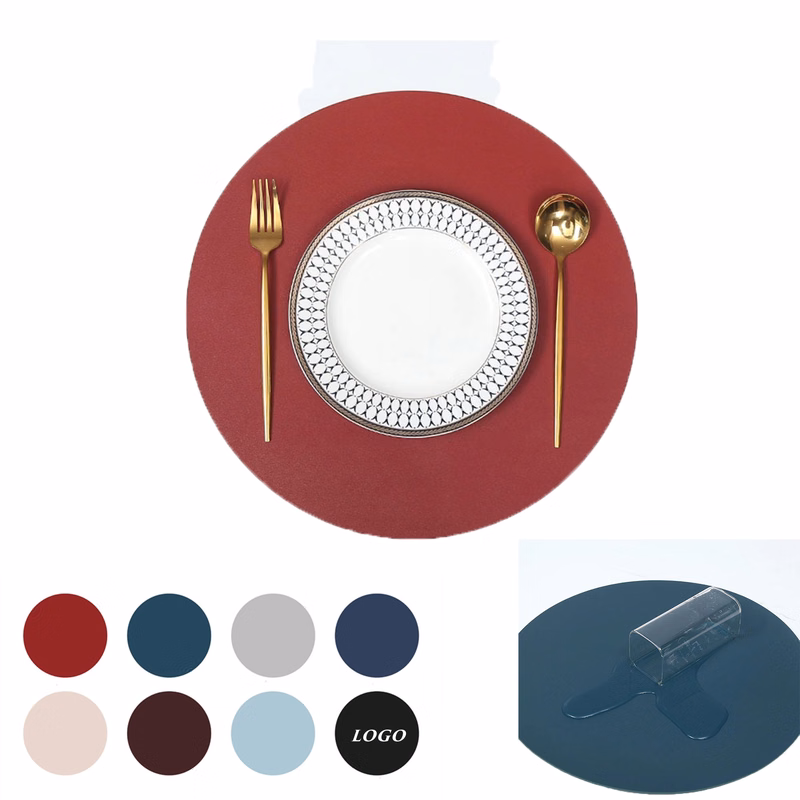 15'' Round Leather Placemat Dining Mat MOQ 20PCS
