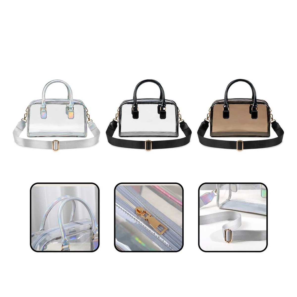 Zip-Top Clear Crossbody Bag 1