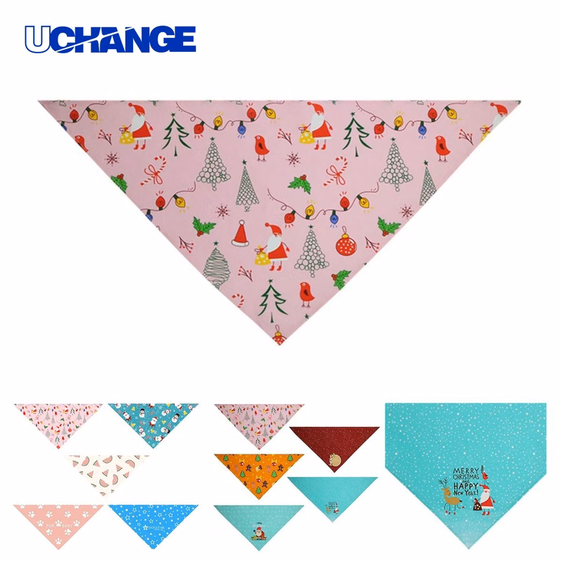 Colorful Triangle Pet Bandana Scarf for Daily Wear