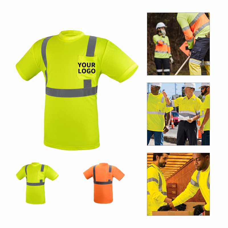 High Visibility Safety T Shirt With Pocket