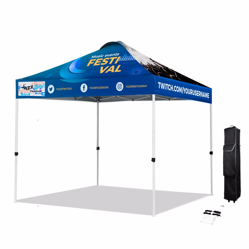 10' Pop Up Tent 600D Polyester With Vented Canopy