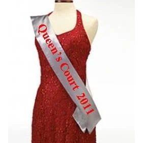 Light Gray Custom Pageant Sash 1