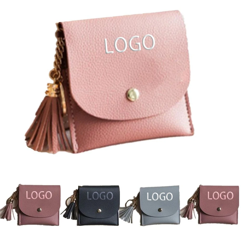 Tassel Leather Coin Pouch Change Bag 1
