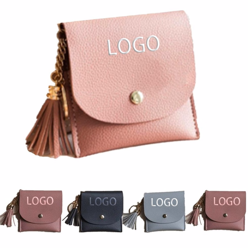 Tassel Leather Coin Pouch Change Bag