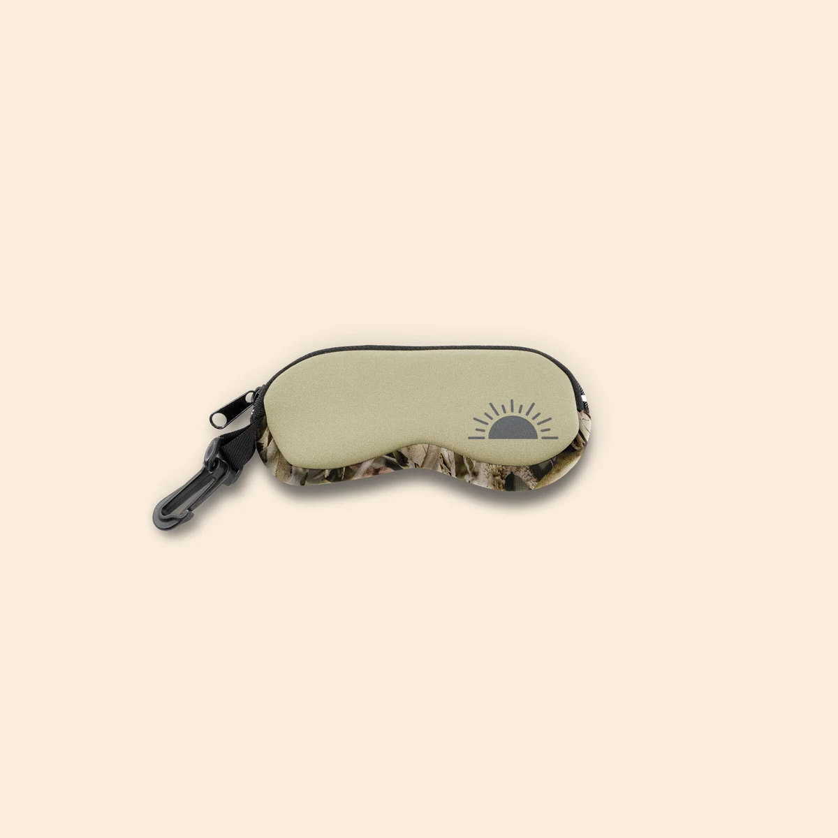 TRADEMARKED CAMO GUSSETED EYEGLASS CASE PKR - BONZ 1