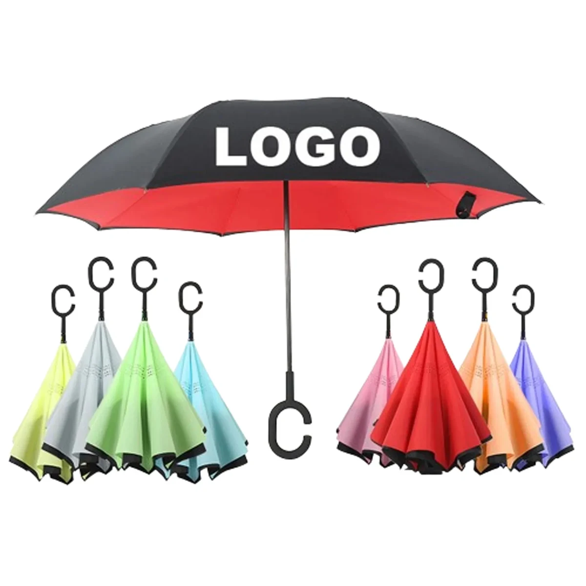 Custom Inverted Windproof Reverse Umbrella 1