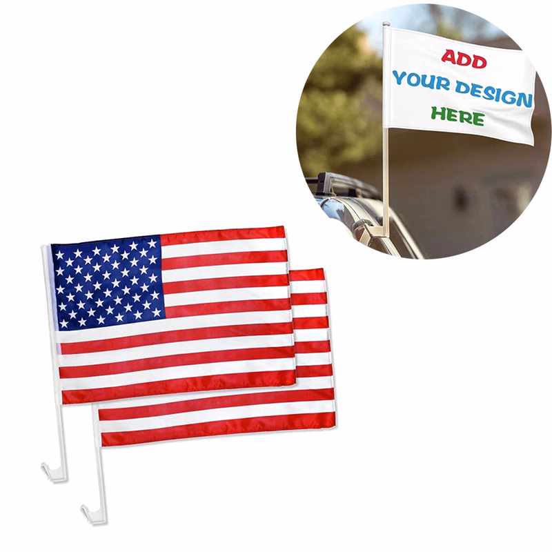 Patriotic Car Window Clip on USA Flag