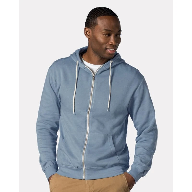 MV Sport Unisex Retro Heather Full-Zip Hooded Sweatshirt - 2349, custom hoodie or sweatshirt with logo imprint 1