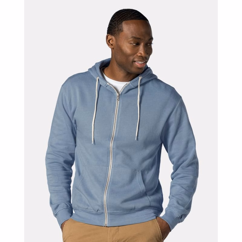 MV Sport Unisex Retro Heather Full-Zip Hooded Sweatshirt - 2349