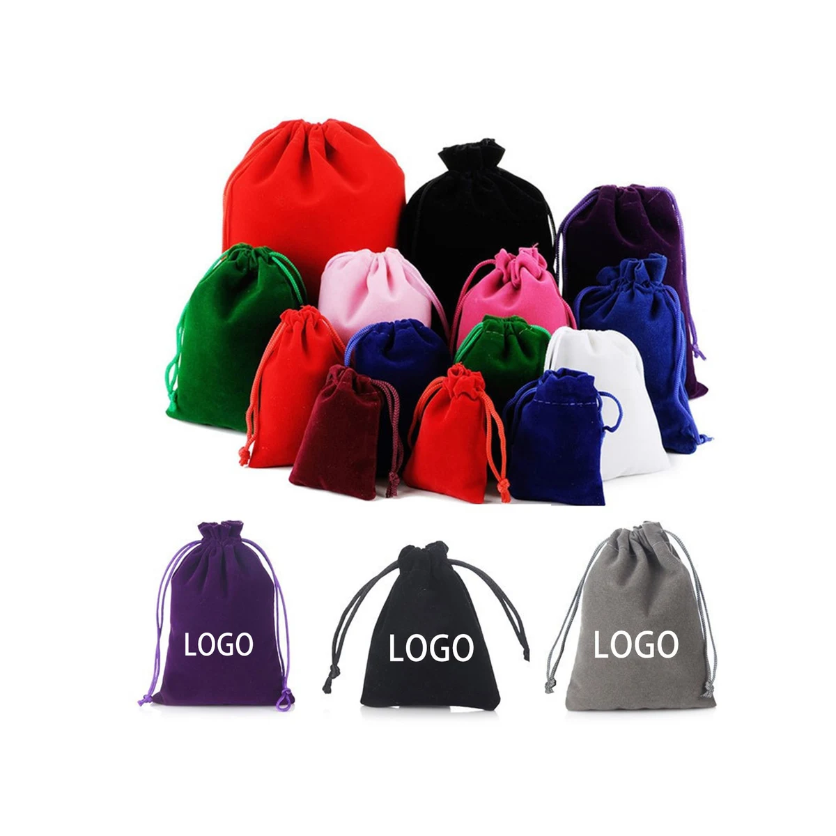 Drawstring Velvet Pouch Bag 1