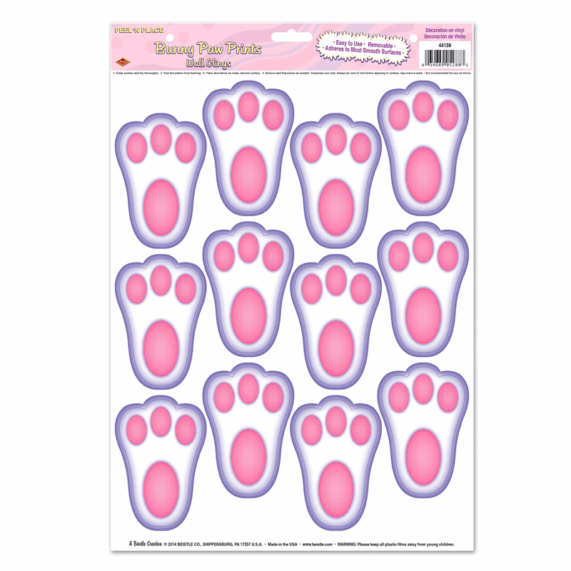 Bunny Paw Prints Peel 'N Place