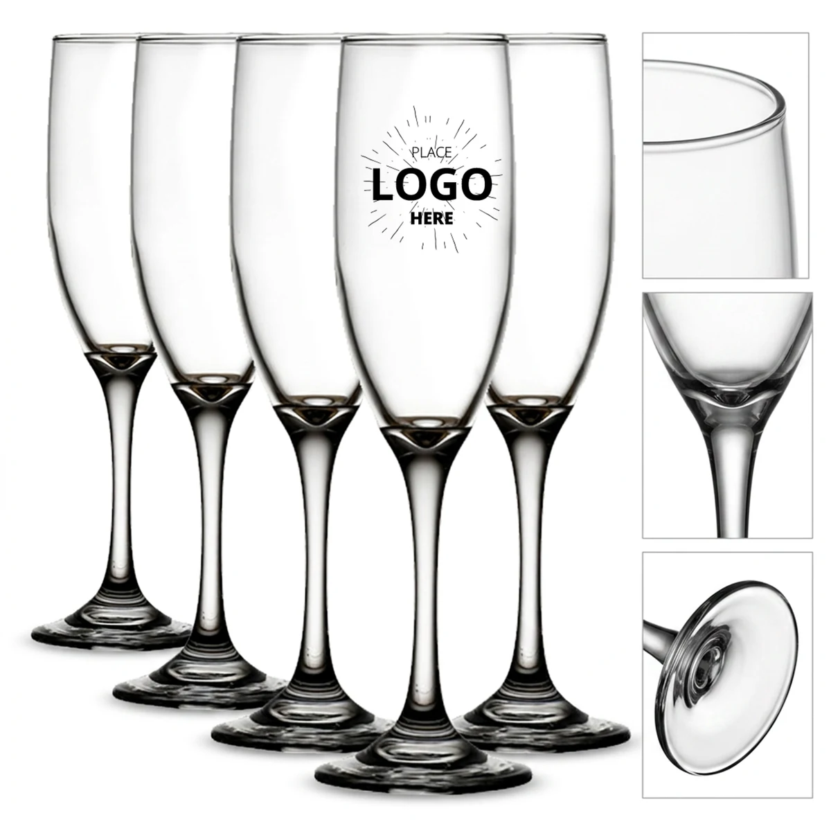 Custom Logo Champagne Flutes 1