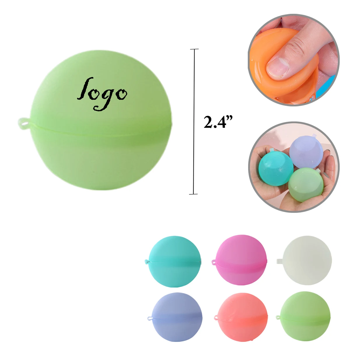 MOQ100 Silicone Water Balls For Kids 1