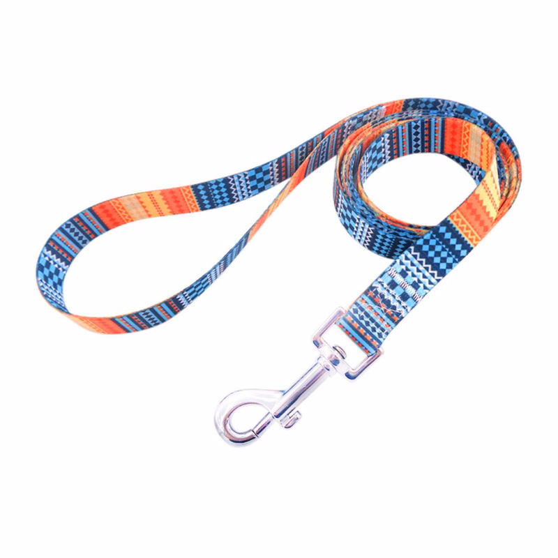 1"W x 72"L Polyester Pet Leash Sublimation w/ Metal Carabiner